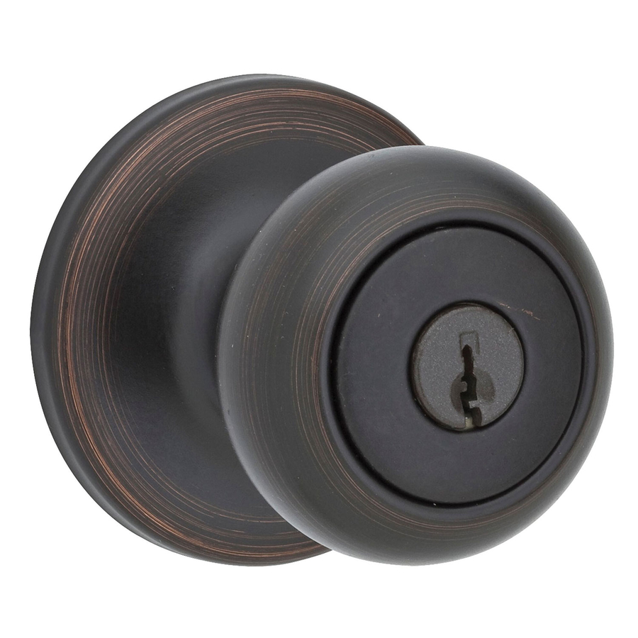 Kwikset Cove Venetian Bronze Round Residential Keyed Entry Door Knob