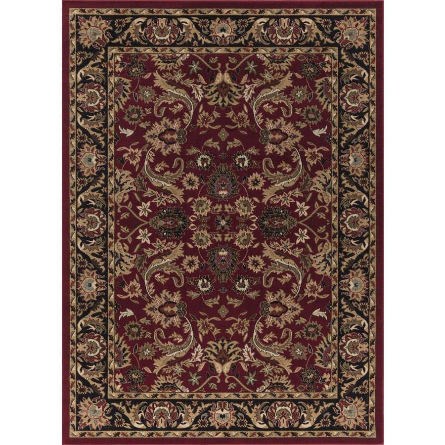 Concord Global Florence Rectangular Red Floral Area Rug (Common 7 ft x 10 ft; Actual 6 ft 7 in x 9 ft 6 in)