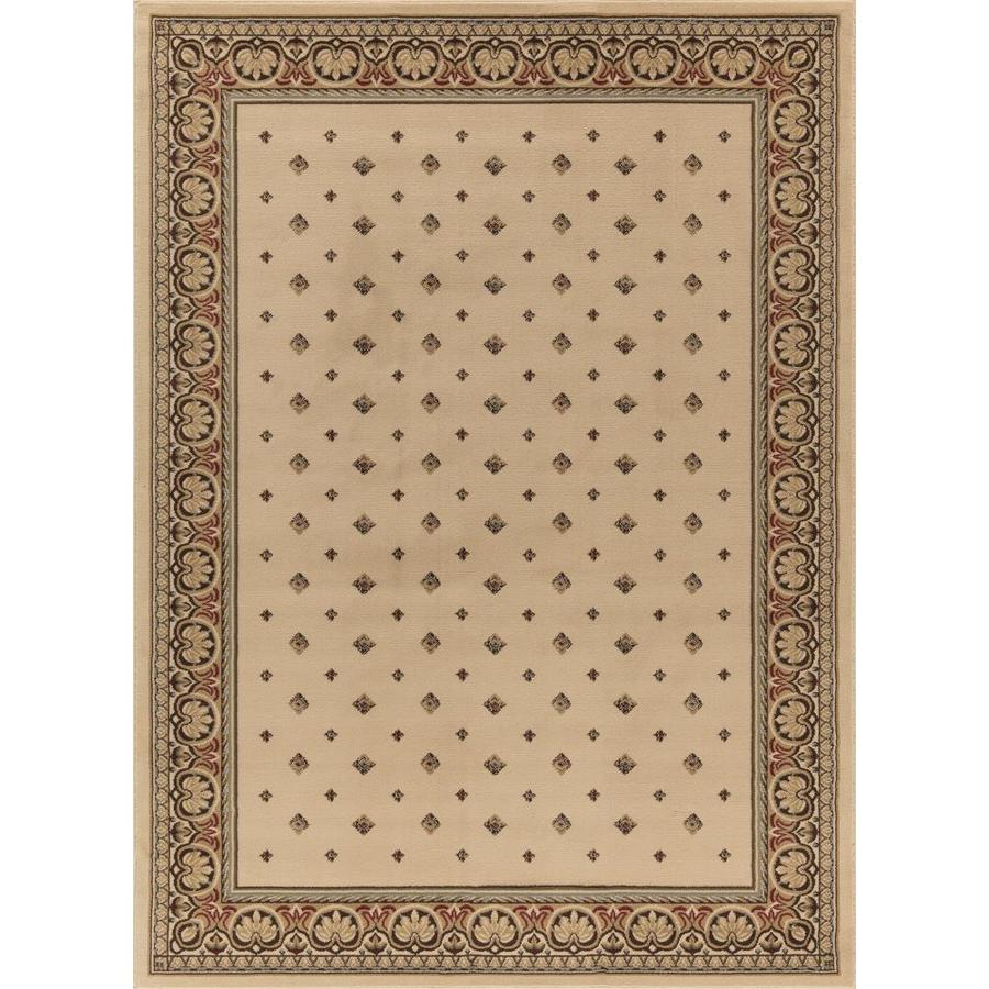 Concord Global Florence Ivory Rectangular Indoor Woven Oriental Area Rug (Common 8 x 11; Actual 94 in W x 130 in L x 7.83 ft Dia)