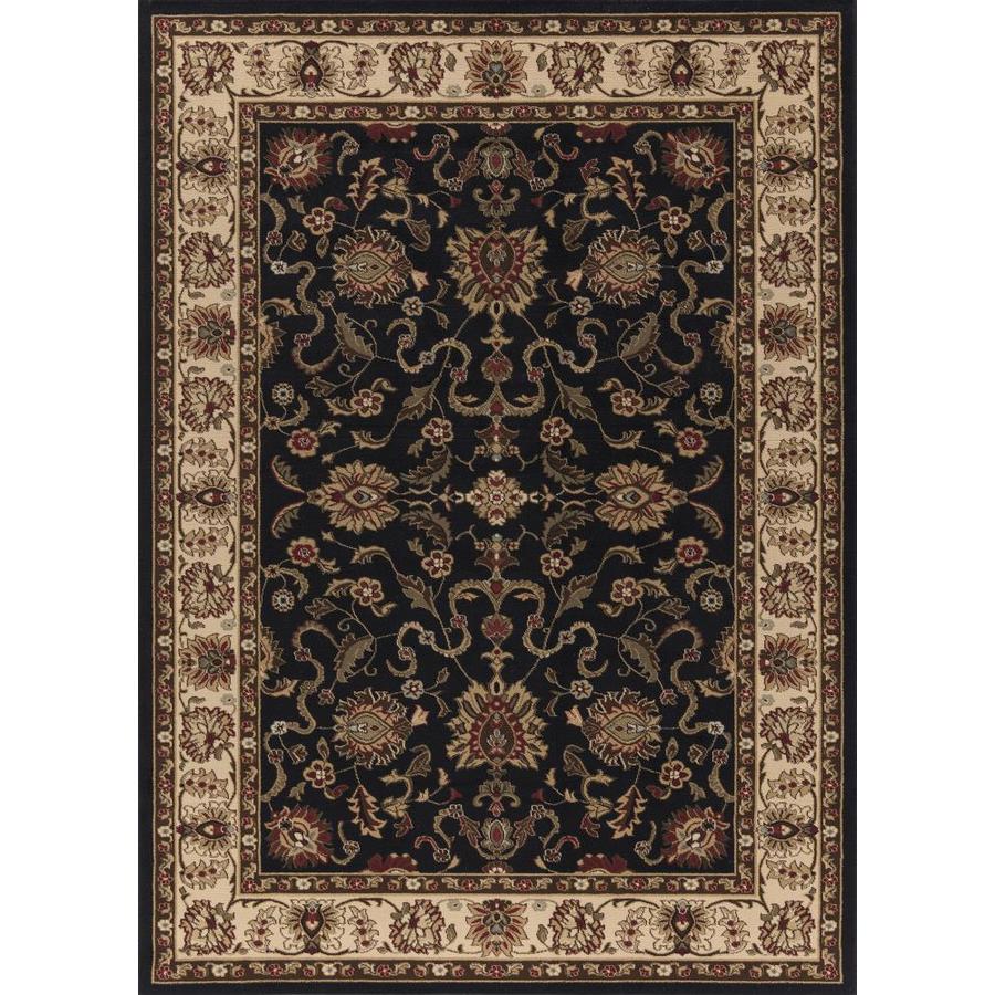 Concord Global Florence Black Rectangular Indoor Woven Oriental Area Rug (Common 8 x 11; Actual 94 in W x 130 in L x 7.83 ft Dia)