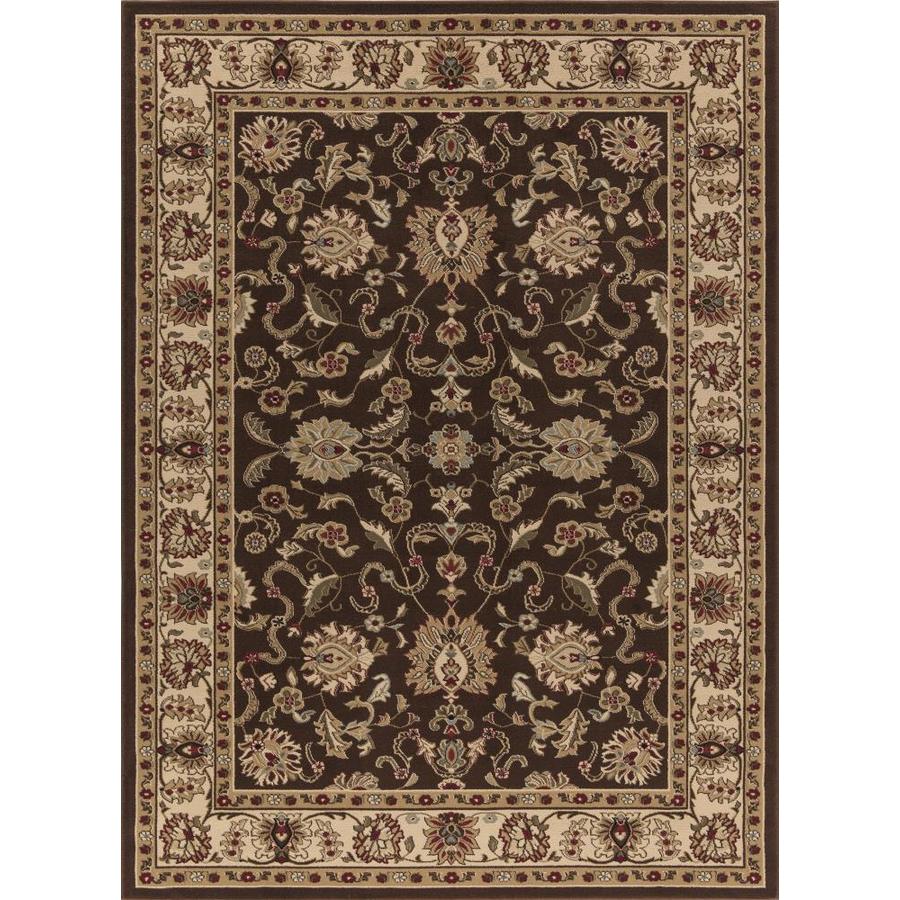 Concord Global Florence Brown Rectangular Indoor Woven Oriental Area Rug (Common 8 x 11; Actual 94 in W x 130 in L x 7.83 ft Dia)