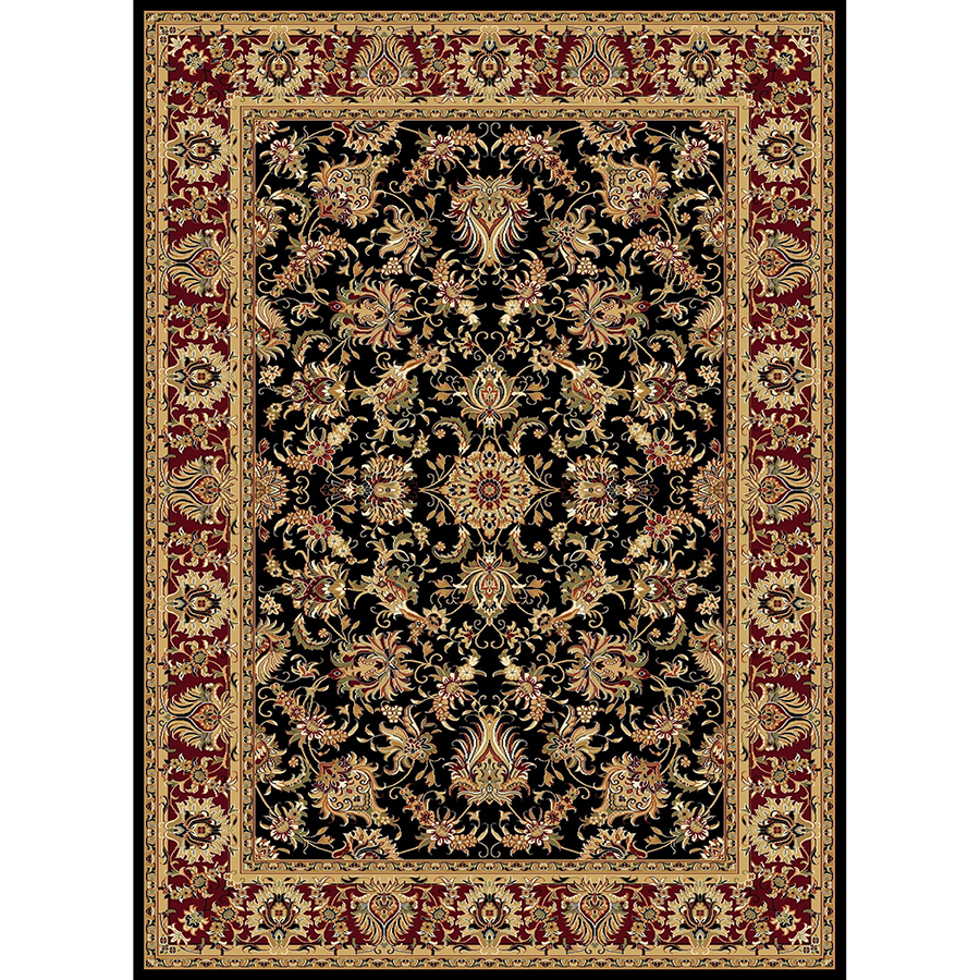 Concord Global Cyrus Black Rectangular Indoor Woven Oriental Area Rug (Common 9 x 12; Actual 105 in W x 148 in L x 8.75 ft Dia)