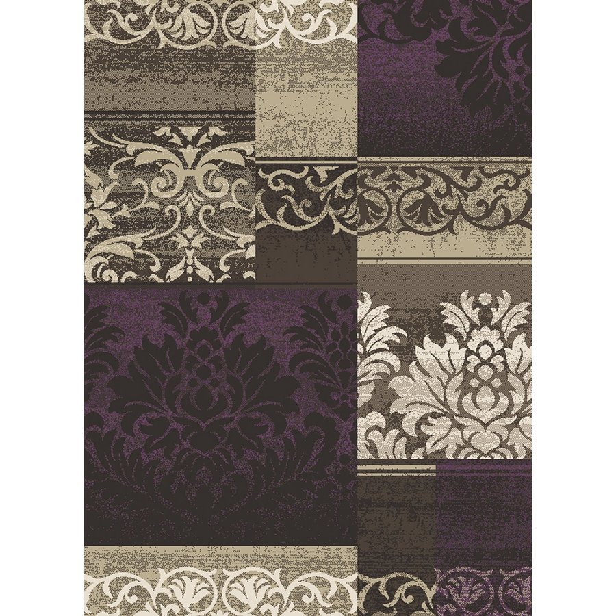 Concord Global Manhattan Purple Rectangular Indoor Woven Area Rug (Common 5 x 7; Actual 63 in W x 87 in L x 5.25 ft Dia)