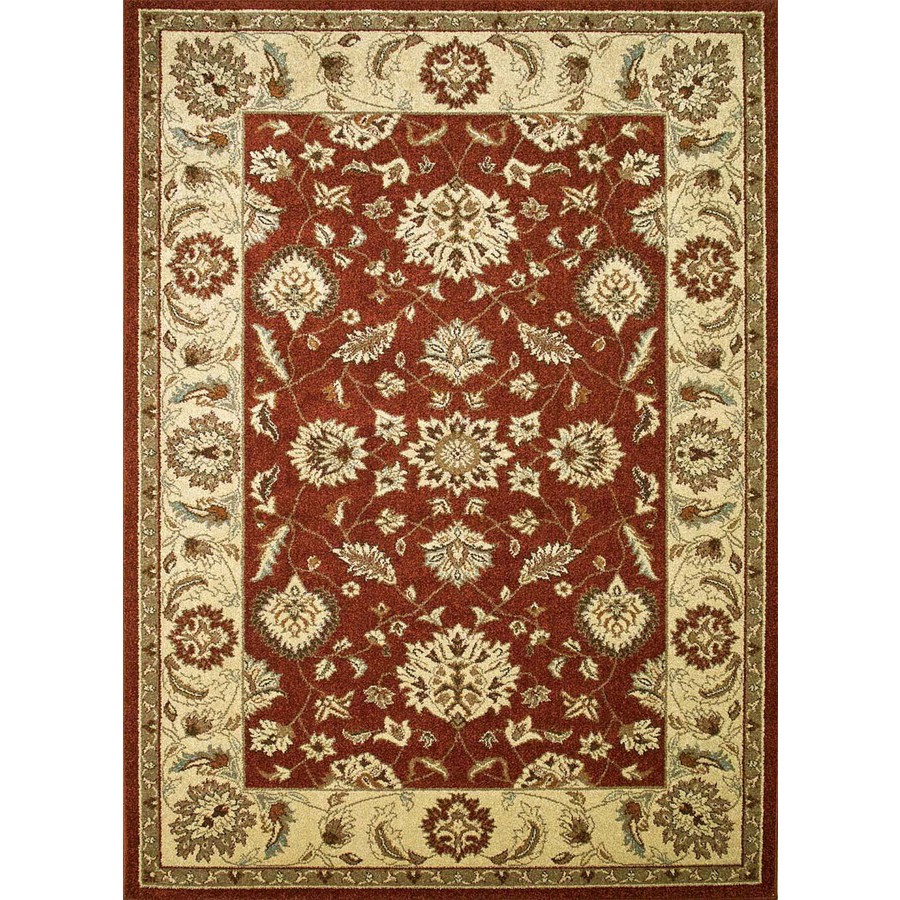 Concord Global Hampton Rectangular Red Floral Area Rug (Common 8 ft x 11 ft; Actual 7 ft 10 in x 10 ft 6 in )