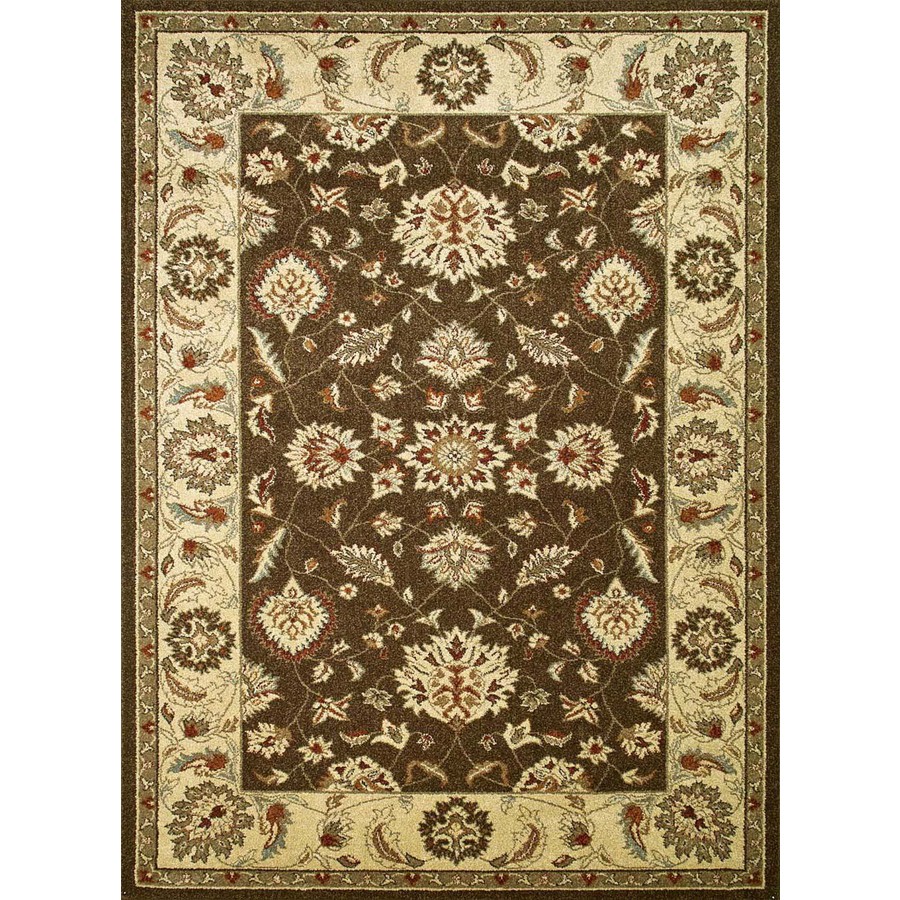 Concord Global Hampton Brown Rectangular Indoor Woven Oriental Area Rug (Common 8 x 11; Actual 94 in W x 126 in L x 7.83 ft Dia)