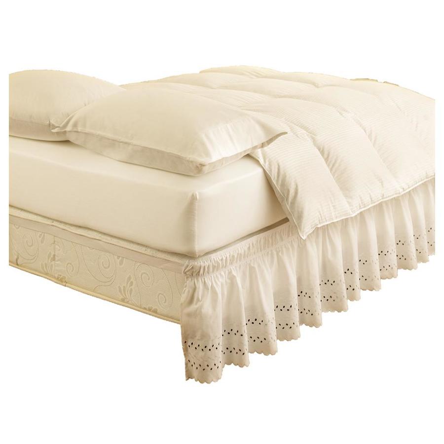 Easy Fit Ivory Queen/King 15-in Bed Skirt in Off-White | 11578QUEENKINGIV