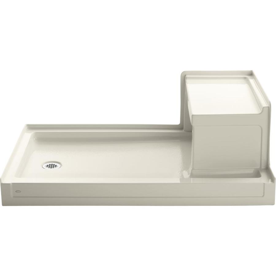 KOHLER Tresham 60 in x 36 in Almond Acrylic Shower Base