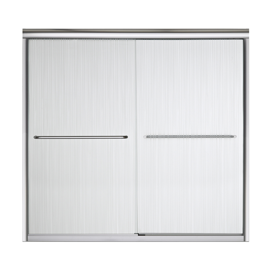 Sterling 54 5/8 in to 59 5/8 in W x 55 3/4 in H Silver Sliding Shower Door