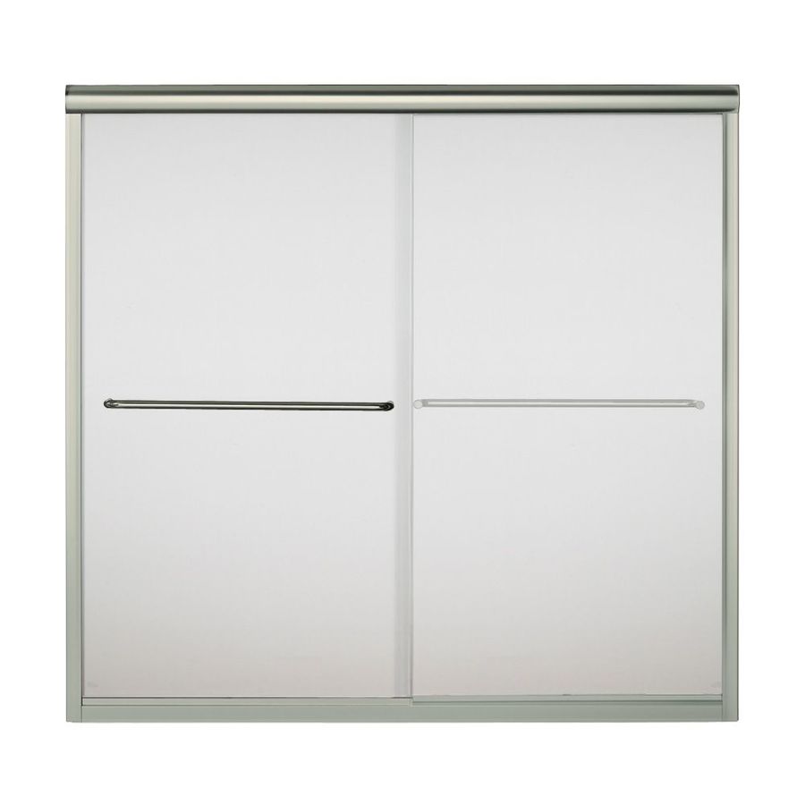 Sterling 59 5/8 in W x 55 3/4 in H Polished Nickel Frameless Bathtub Door