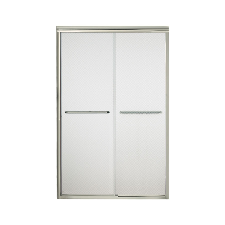 Sterling Finesse 42.625 in to 47.625 in W x 70.0625 in H Brushed Nickel Sliding Shower Door