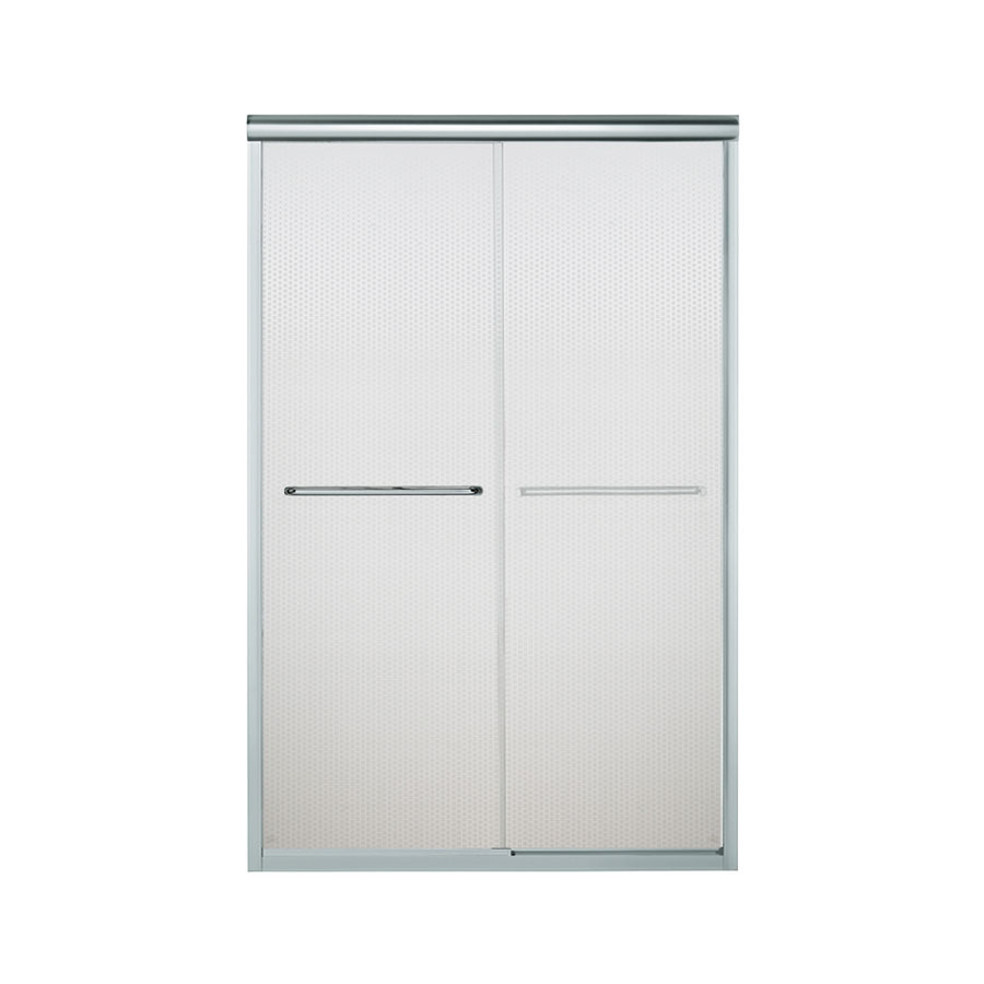 Sterling Finesse 3 ft 6.62 in to 3 ft 11.62 in W x 5 ft 10.06 in H Frameless Sliding Shower Door