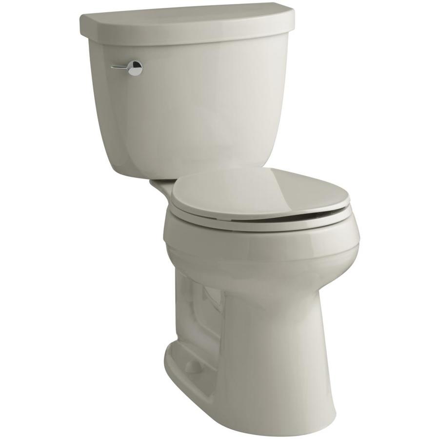 KOHLER Cimarron Sandbar 1.28 GPF (4.85 LPF) 12 in Rough In WaterSense Round 2 Piece Comfort Height Toilet