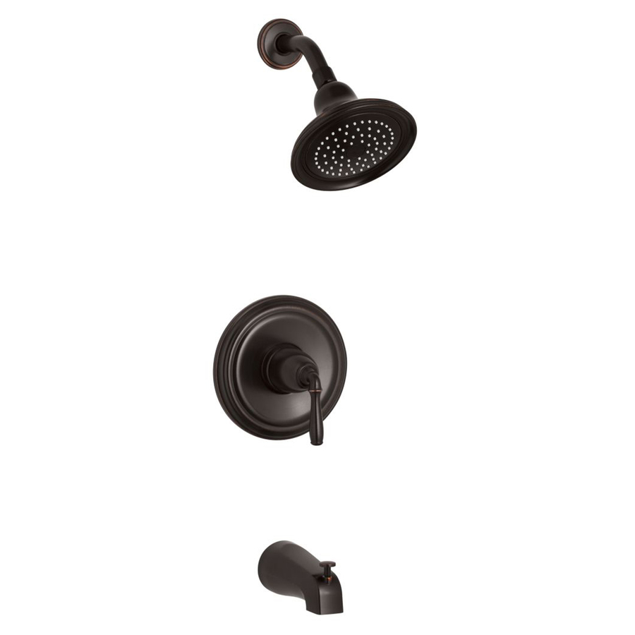 KOHLER Devonshire Oil Rubbed Bronze 1 Handle Bathtub and Shower Faucet Trim Kit with Single Function Showerhead