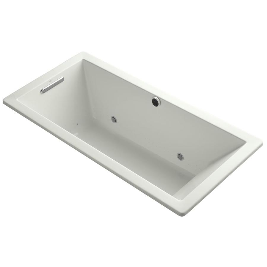 KOHLER Underscore 66 in L x 32 in W x 22 in H Dune Rectangular Air Bath