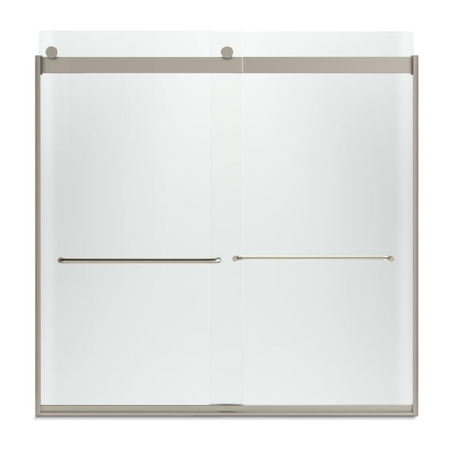 KOHLER Levity 57 in W x 59 3/4 in H Frameless Bathtub Door