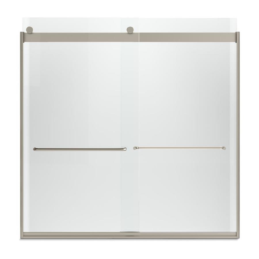 KOHLER Levity 57 in W x 59 3/4 in H Frameless Bathtub Door