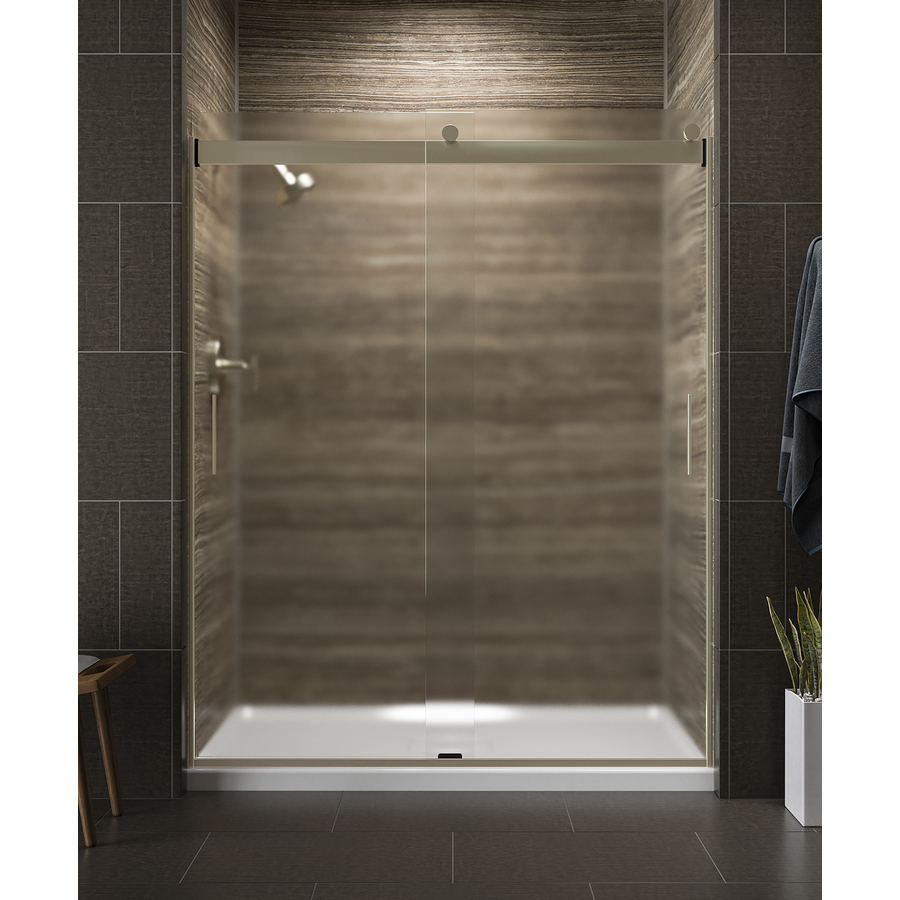 KOHLER Levity 56 in to 59 in W x 74 in H Frameless Sliding Shower Door