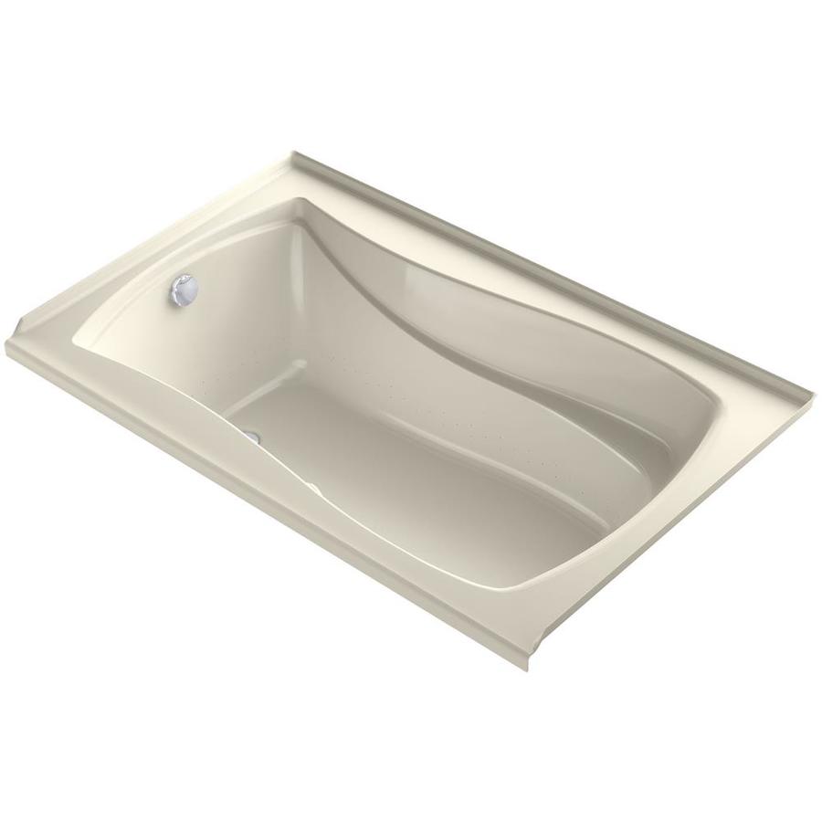 KOHLER Mariposa 60 in L x 35.875 in W x 20 in H Almond Hourglass In Rectangle Air Bath