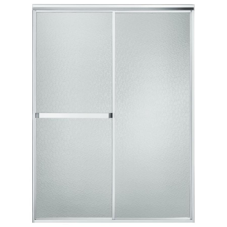 Sterling Standard 43 in to 48 in W x 65 in H Silver Sliding Shower Door