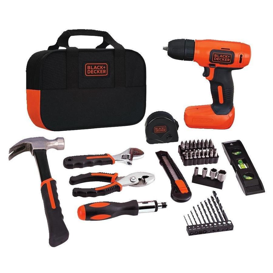 BLACK+DECKER 56-Piece Household Tool Set with Soft Case | BDCD8PK