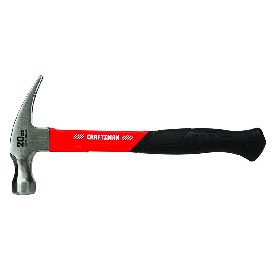 CRAFTSMAN 20-oz Smooth Face Steel Head Fiberglass Claw Hammer | CMHT51399
