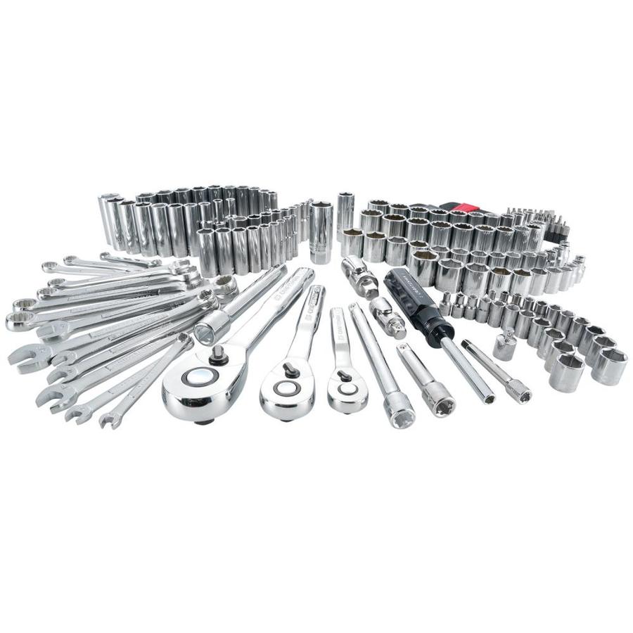 CRAFTSMAN 189-Piece Standard (SAE) and Metric Combination Polished Chrome Mechanics Tool Set | CMMT12034