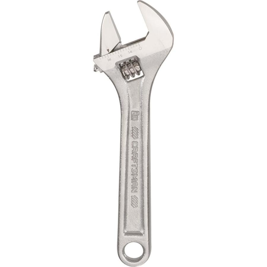 CRAFTSMAN 6-in Steel Adjustable Wrench in Chrome | CMMT81621