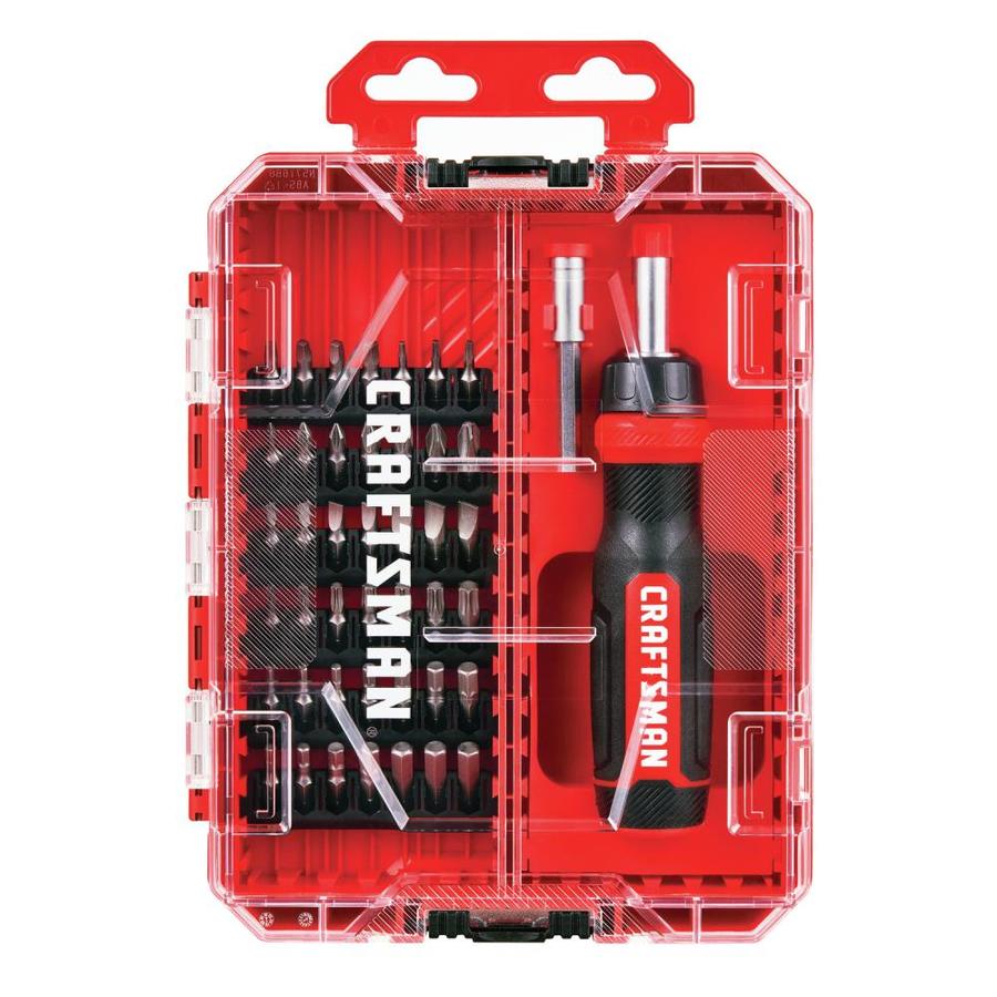 CRAFTSMAN VERSASTACK 44-Piece Bi-Material Handle Magnetic Ratcheting Multi-Bit Screwdriver Set | CMHT68017