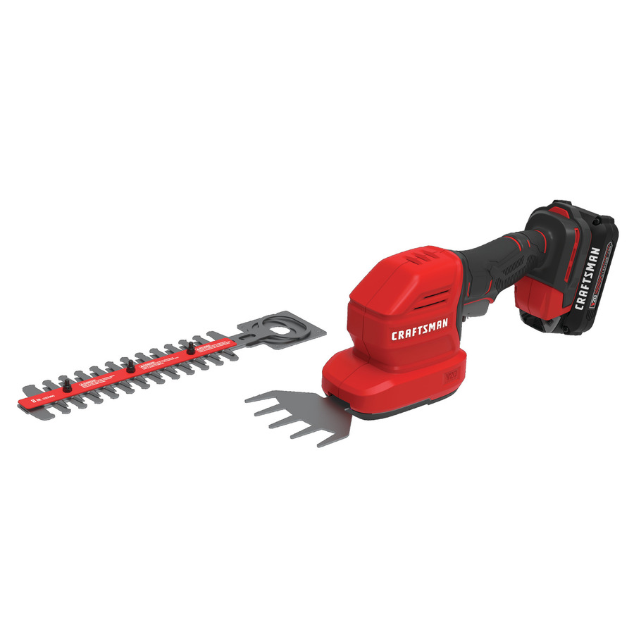 CRAFTSMAN 20-Volt Max 8-in Dual Cordless Electric Hedge Trimmer (Battery Included and Charger Included) | CMCSS800C1