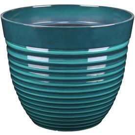 Pots Planters At Lowes Display Product Reviews For 13 91 In W X 11 93 H Teal Resin Planter