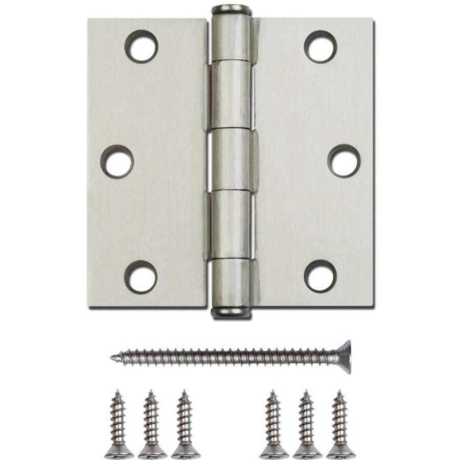 Gatehouse 3 in H Satin Nickel Interior Mortise Door Hinge