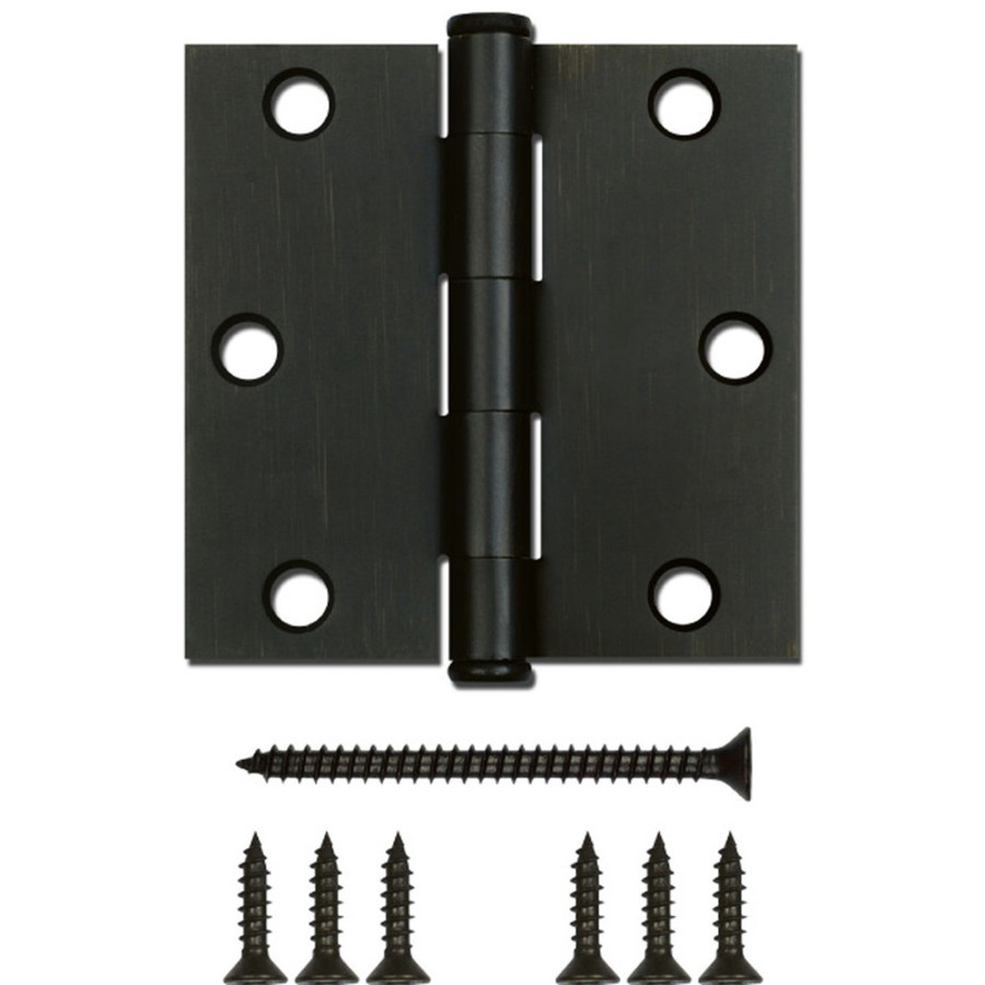 Gatehouse 3 in H Oil Rubbed Bronze Interior Mortise Door Hinge