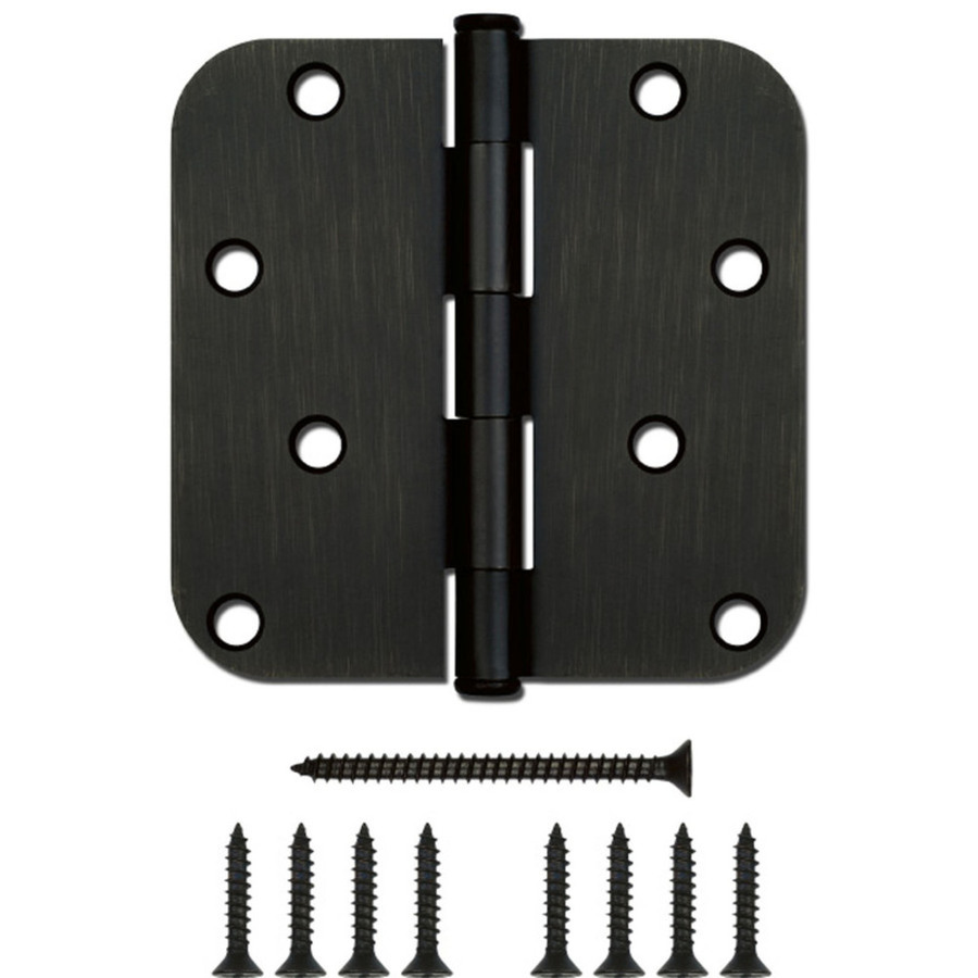 Gatehouse 4 in H Oil Rubbed Bronze 5/8 in Radius Interior/Exterior Mortise Door Hinge