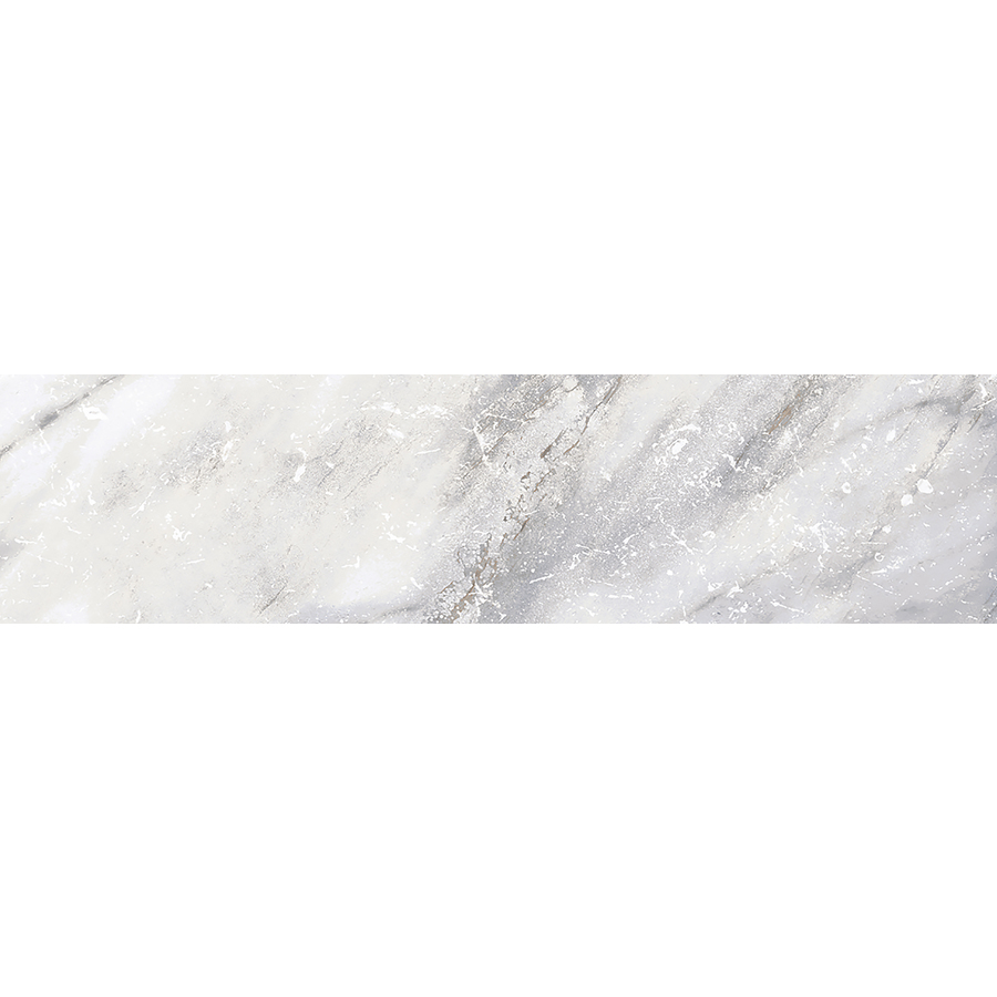 Style Selections Sovereign Stone Pearl Porcelain Marble Bullnose Tile (Common 3 in x 12 in; Actual 2.82 in x 11.85 in)