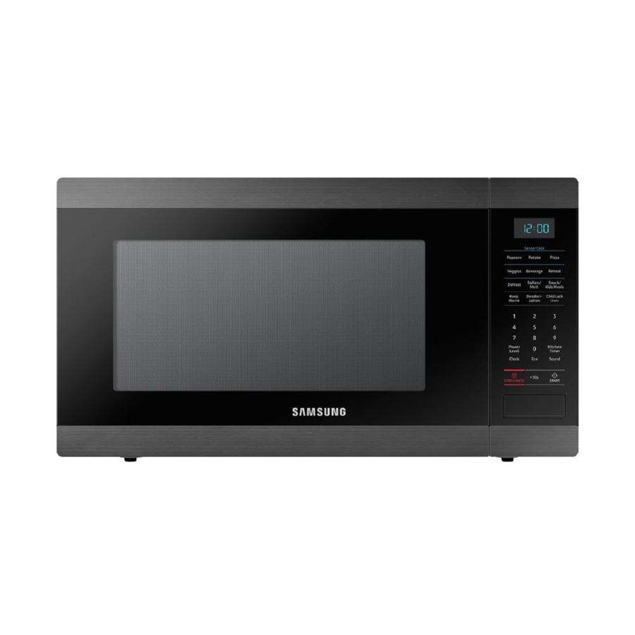 Samsung 1.9-cu ft 950-Watt Countertop Microwave (Fingerprint Resistant Black Stainless Steel) | MS19M8000AG