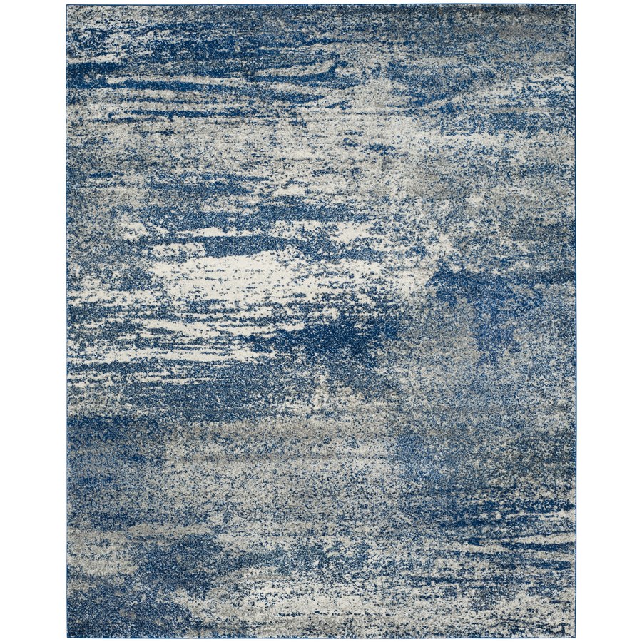 Safavieh Evoke Sorente 10 x 14 Navy/Ivory Indoor Abstract Industrial Area Rug in Blue | EVK272A-10