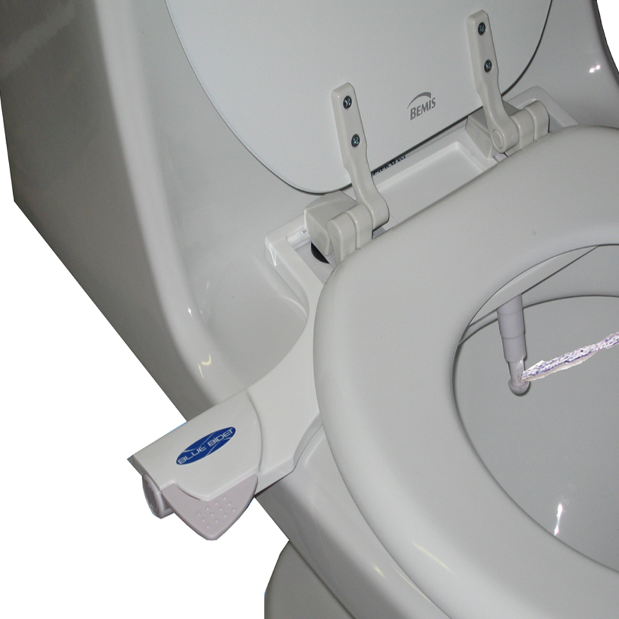 BLUE BIDET White Toilet Mounted Bidet