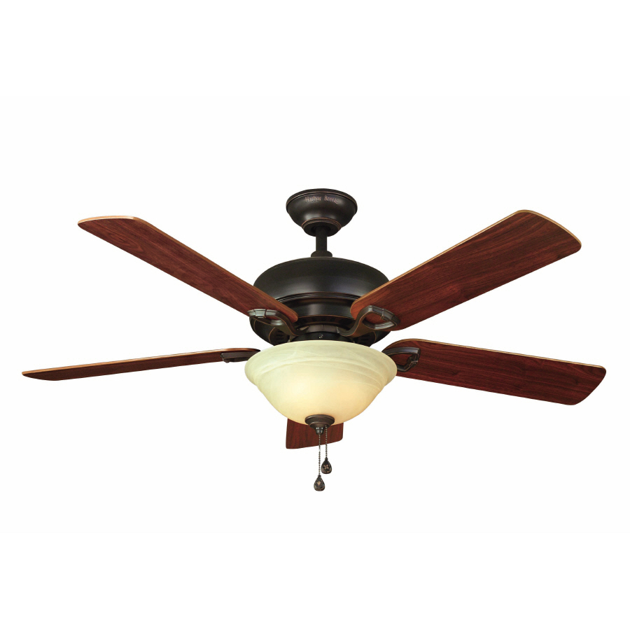 Harbor Breeze 52 in Halston II Aged Bronze Ceiling Fan with Light Kit