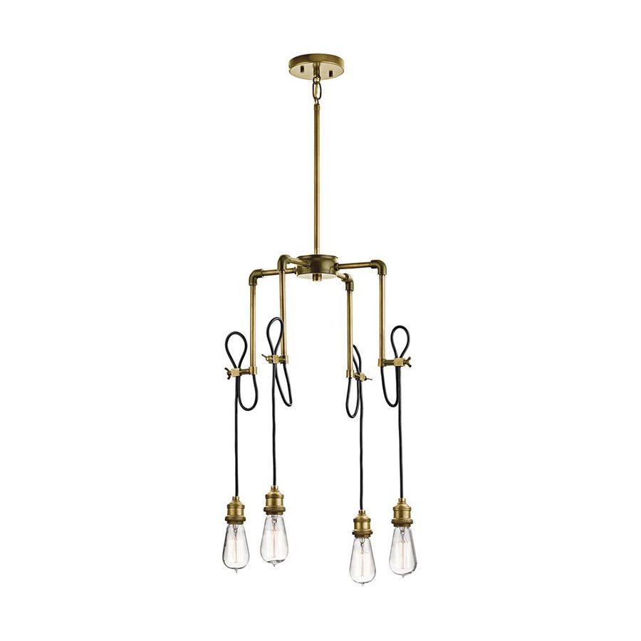 Kichler Lighting Rumer 4 Light Natural Brass Vintage Chandelier