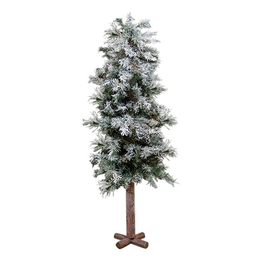 Northlight Allstate Floral and Craft 4 ft Alpine Flocked Slim Artificial Christmas Tree